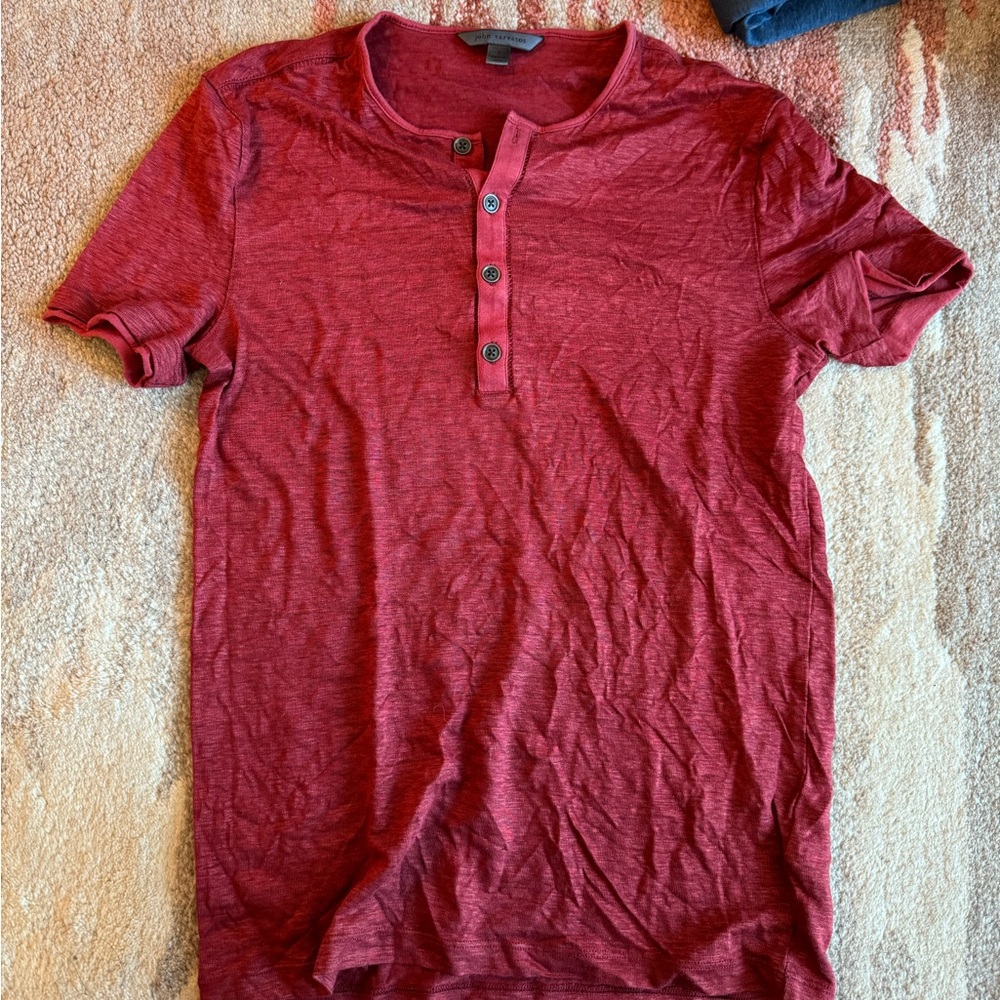 John Varvatos Button Twill Shirt S